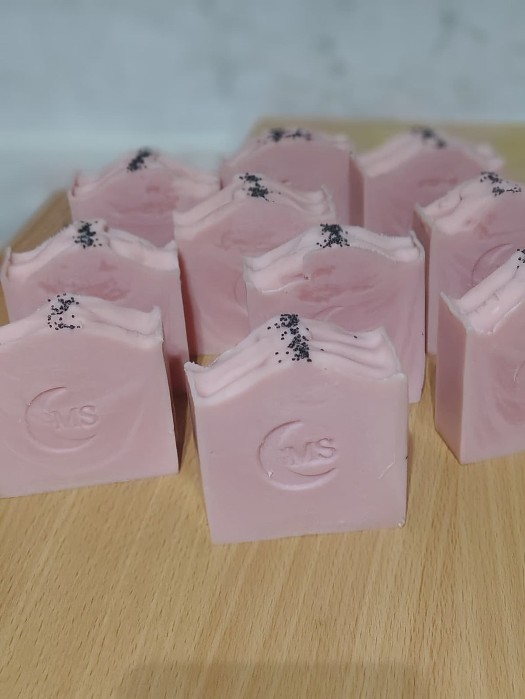 Pink Clay Gentle Soap by Glowing Moon Skin – Handmade Cold Process Soap with Pink Kaolin Clay & Essential Oils – Natural Daily Cleanser for Face & Body