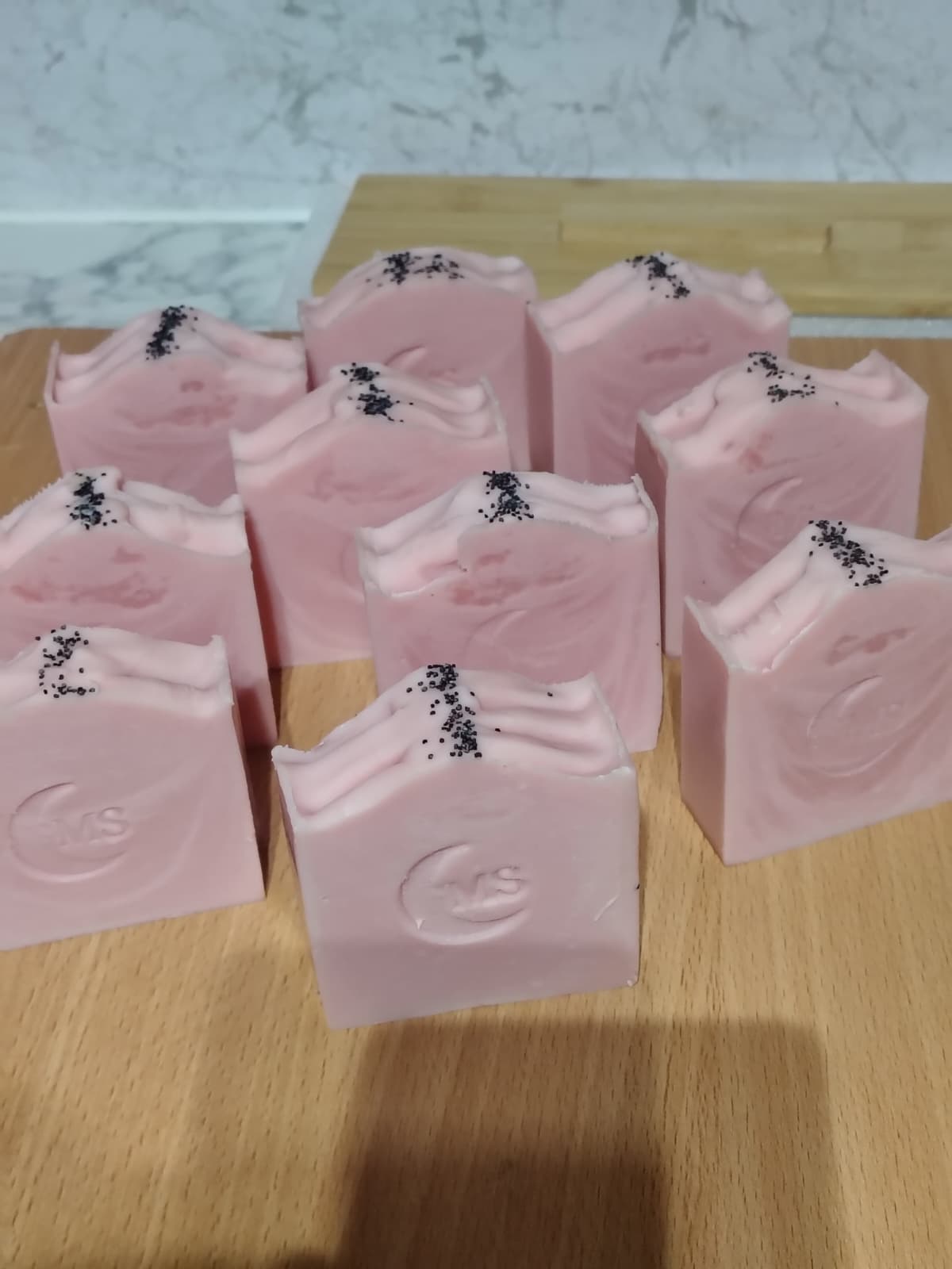Pink Clay Gentle Soap by Glowing Moon Skin – Handmade Cold Process Soap with Pink Kaolin Clay & Essential Oils – Natural Daily Cleanser for Face & Body